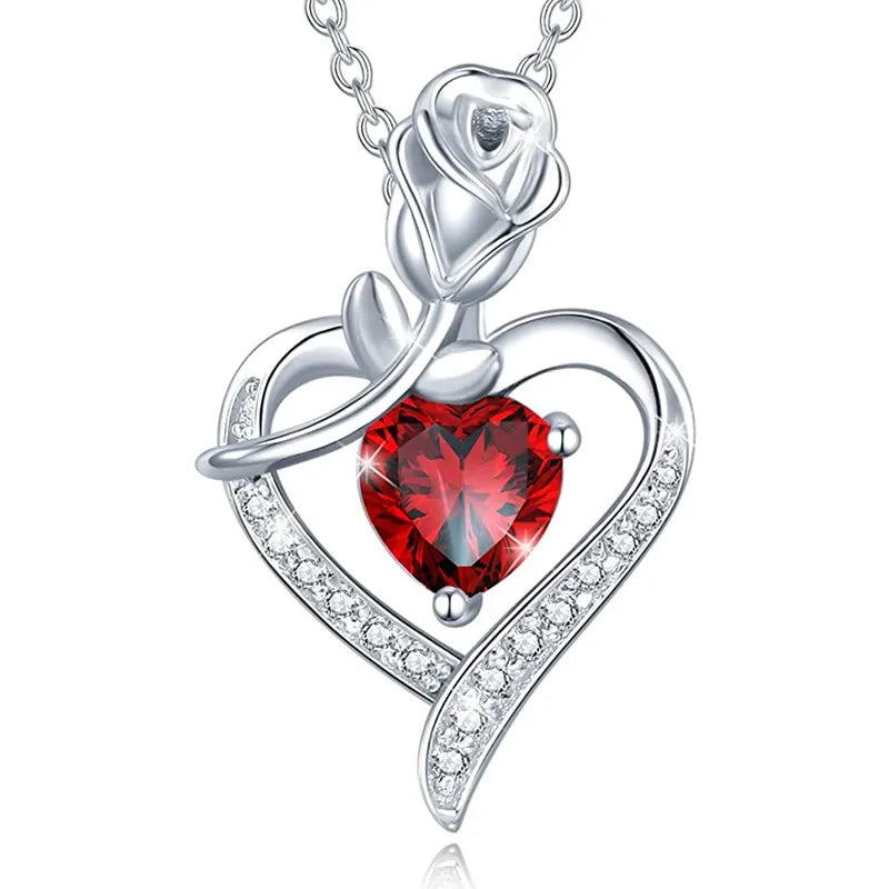 Elegant Style Heart Shaped Pendant Necklace Hollow Design Mother'S Day Gift Party Suitable for Best Friends without Box