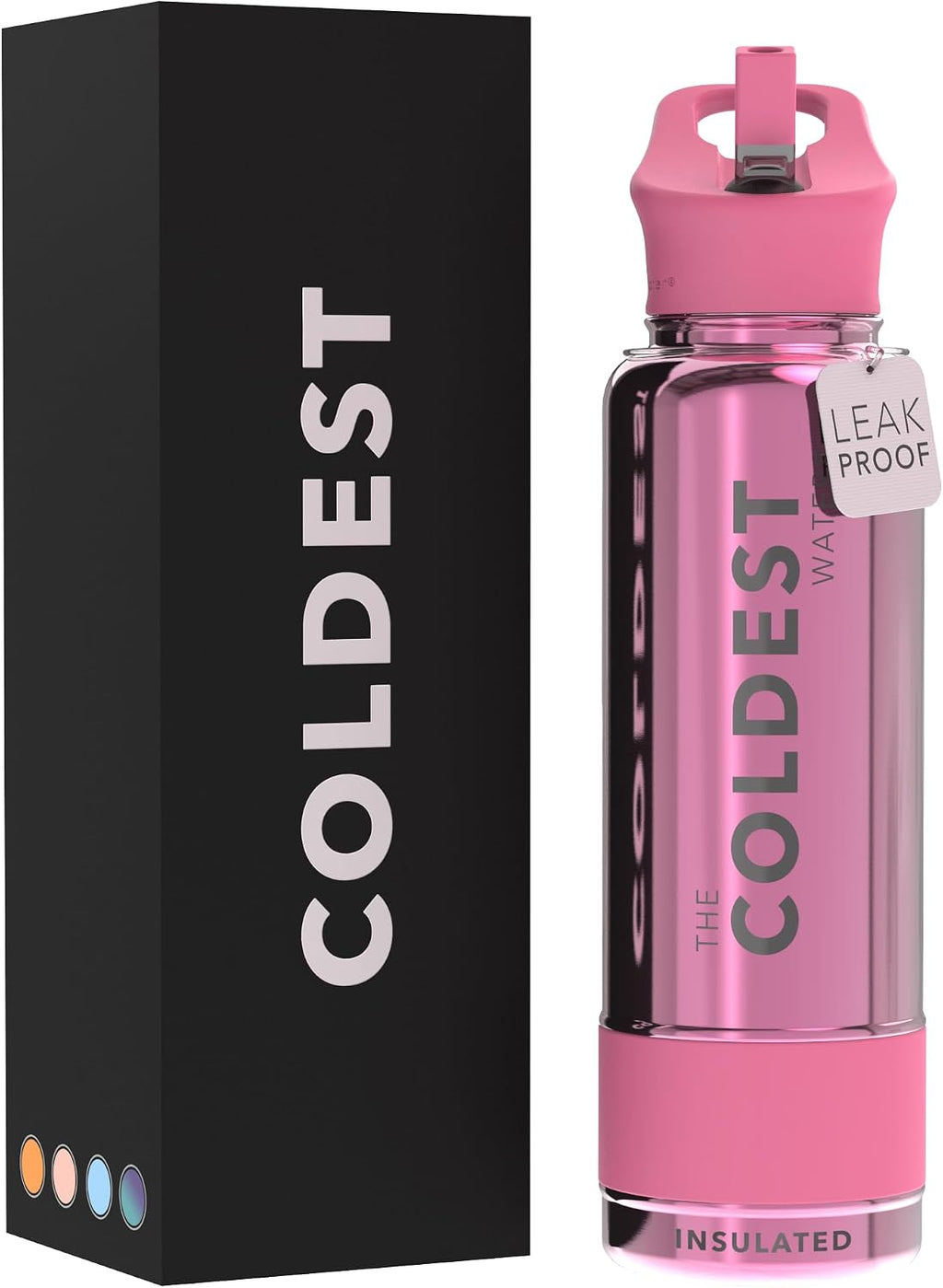Stay Hydrated in Style with the Coldest Insulated 40 Oz Water Bottle - Pink Reflections, Perfect for Active Adults!